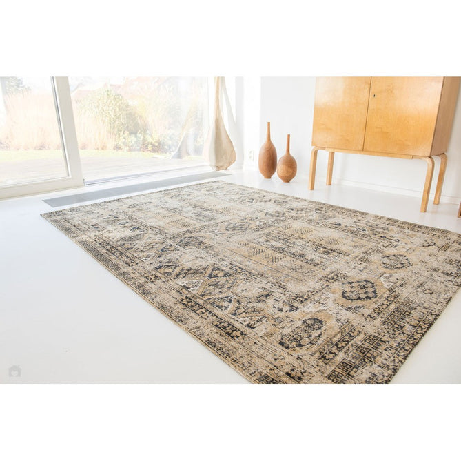 Louis De Poortere Antiquarian Hadschlu 8720 Agha Old Gold Washable Polyester Flatweave Eco-Rug-Louis De Poortere-Rug Love - The Most Loved Rug Store