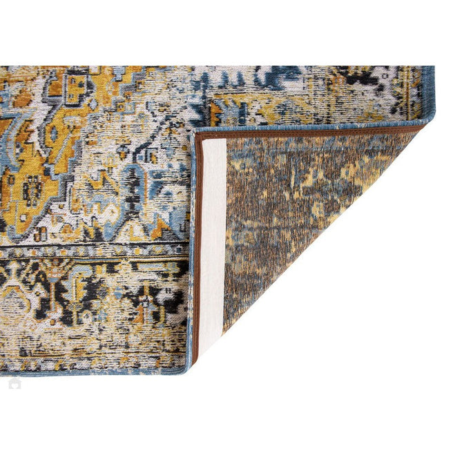 Louis De Poortere Antiquarian Heriz 8704 Amir Gold Washable Polyester Flatweave Eco-Rug-Louis De Poortere-Rug Love - The Most Loved Rug Store