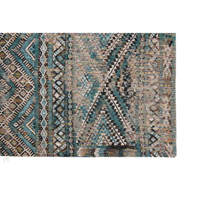 Louis De Poortere Antiquarian Kilim 9110 Zemmuri Blue Washable Polyester Flatweave Eco-Rug-Louis De Poortere-Rug Love - The Most Loved Rug Store