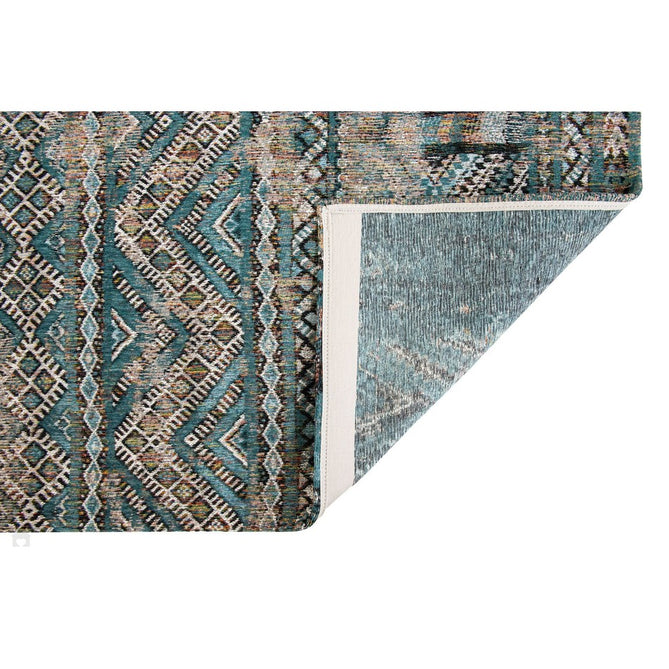 Louis De Poortere Antiquarian Kilim 9110 Zemmuri Blue Washable Polyester Flatweave Eco-Rug-Louis De Poortere-Rug Love - The Most Loved Rug Store