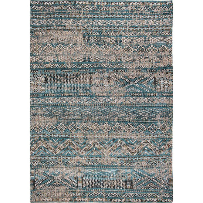 Louis De Poortere Antiquarian Kilim 9110 Zemmuri Blue Washable Polyester Flatweave Eco-Rug-Louis De Poortere-Rug Love - The Most Loved Rug Store