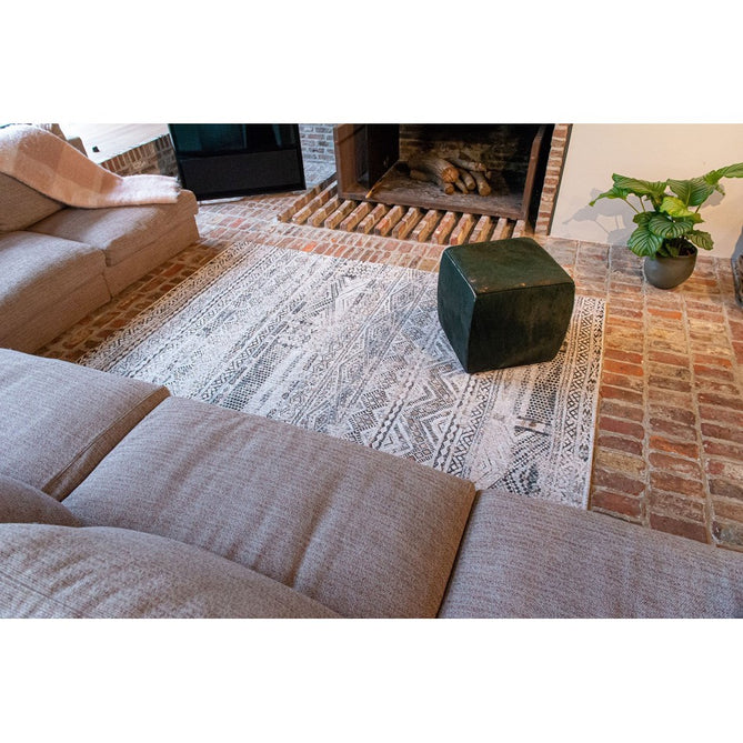 Louis De Poortere Antiquarian Kilim 9114 Medina White Washable Polyester Flatweave Eco-Rug-Louis De Poortere-Rug Love - The Most Loved Rug Store
