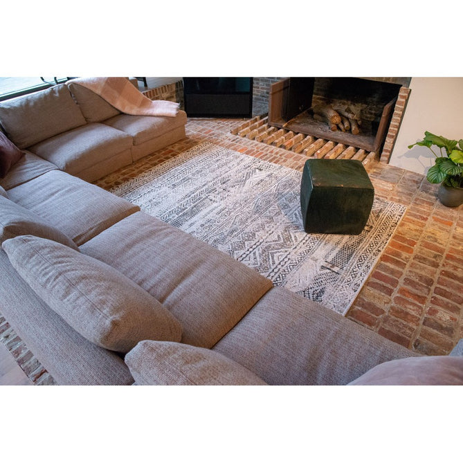 Louis De Poortere Antiquarian Kilim 9114 Medina White Washable Polyester Flatweave Eco-Rug-Louis De Poortere-Rug Love - The Most Loved Rug Store