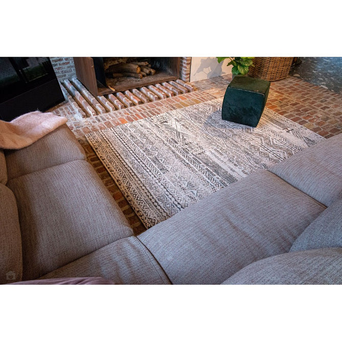 Louis De Poortere Antiquarian Kilim 9114 Medina White Washable Polyester Flatweave Eco-Rug-Louis De Poortere-Rug Love - The Most Loved Rug Store