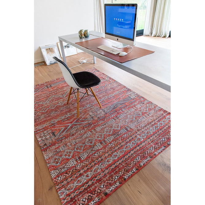 Louis De Poortere Antiquarian Kilim 9115 Fez Red Washable Polyester Flatweave Eco-Rug-Louis De Poortere-Rug Love - The Most Loved Rug Store