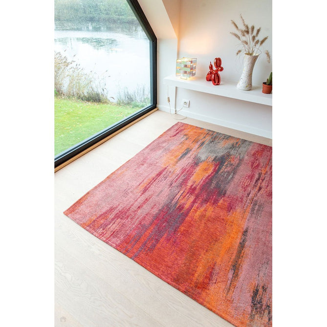 Louis De Poortere Atlantic Monetti 9116 Hibiscus Red Washable Polyester Flatweave Eco-Rug-Louis De Poortere-Rug Love - The Most Loved Rug Store