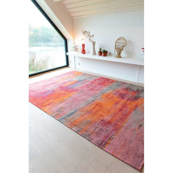 Louis De Poortere Atlantic Monetti 9116 Hibiscus Red Washable Polyester Flatweave Eco-Rug-Louis De Poortere-Rug Love - The Most Loved Rug Store