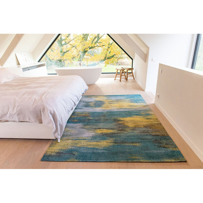 Louis De Poortere Atlantic Monetti 9119 Nymphea Blue Washable Polyester Flatweave Eco-Rug-Louis De Poortere-Rug Love - The Most Loved Rug Store