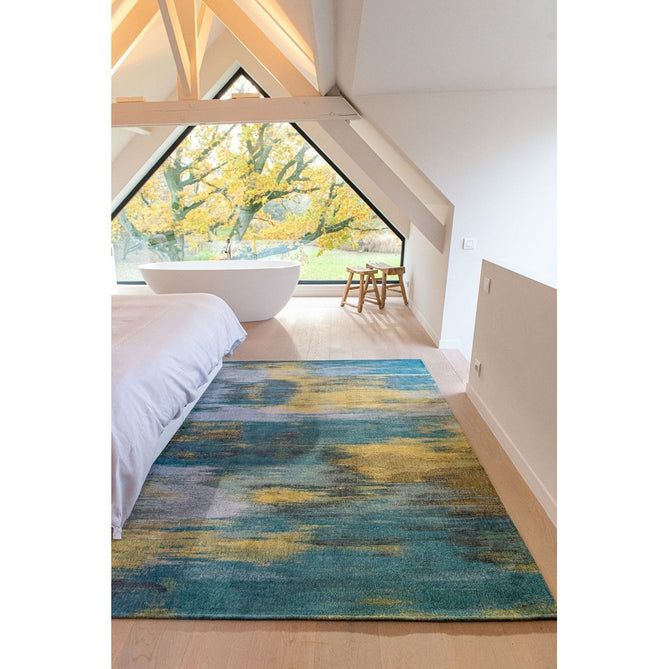Louis De Poortere Atlantic Monetti 9119 Nymphea Blue Washable Polyester Flatweave Eco-Rug-Louis De Poortere-Rug Love - The Most Loved Rug Store