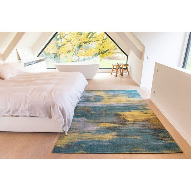 Louis De Poortere Atlantic Monetti 9119 Nymphea Blue Washable Polyester Flatweave Eco-Rug-Louis De Poortere-Rug Love - The Most Loved Rug Store