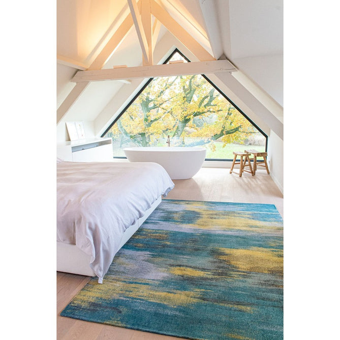 Louis De Poortere Atlantic Monetti 9119 Nymphea Blue Washable Polyester Flatweave Eco-Rug-Louis De Poortere-Rug Love - The Most Loved Rug Store
