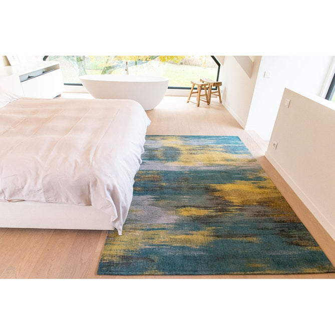 Louis De Poortere Atlantic Monetti 9119 Nymphea Blue Washable Polyester Flatweave Eco-Rug-Louis De Poortere-Rug Love - The Most Loved Rug Store