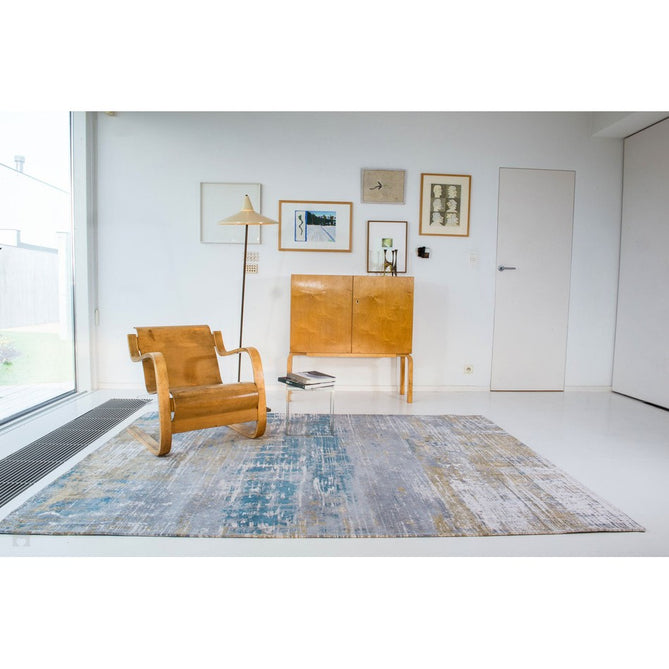 Louis De Poortere Atlantic Streaks 8718 Long Island Blu Washable Polyester Flatweave Eco-Runner-Louis De Poortere-Rug Love - The Most Loved Rug Store