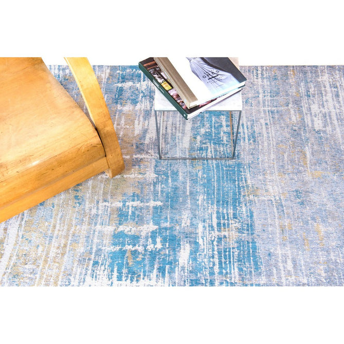 Louis De Poortere Atlantic Streaks 8718 Long Island Blu Washable Polyester Flatweave Eco-Runner-Louis De Poortere-Rug Love - The Most Loved Rug Store