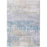 Louis De Poortere Atlantic Streaks 8718 Long Island Blue Washable Polyester Flatweave Eco-Rug