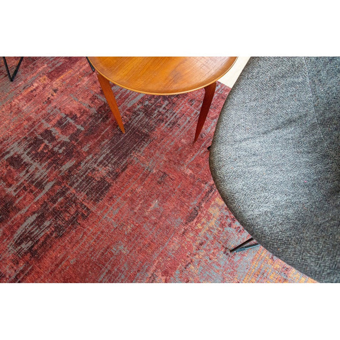 Louis De Poortere Atlantic Streaks 9125 Nassau Red Washable Polyester Flatweave Eco-Runner-Louis De Poortere-Rug Love - The Most Loved Rug Store