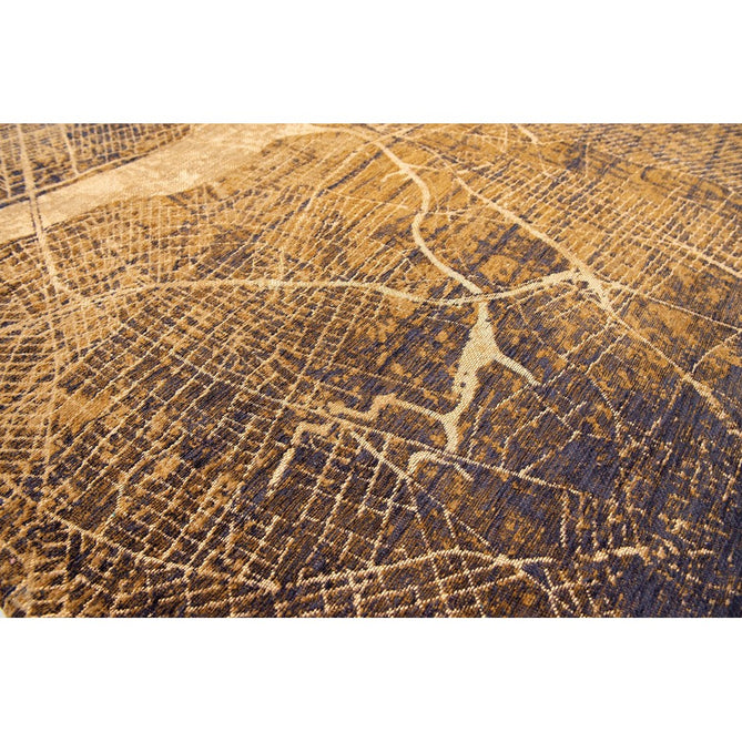 Louis De Poortere Cities New York 9315 Gatsby Gold Washable Polyester Flatweave Eco-Rug-Louis De Poortere-Rug Love - The Most Loved Rug Store