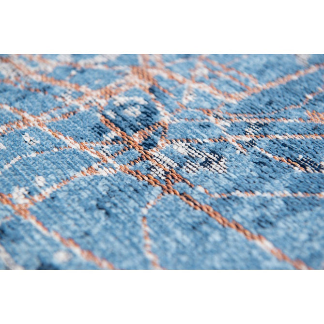 Louis De Poortere Cities Tokyo 9314 Conductive Blue Washable Polyester Flatweave Eco-Rug-Louis De Poortere-Rug Love - The Most Loved Rug Store