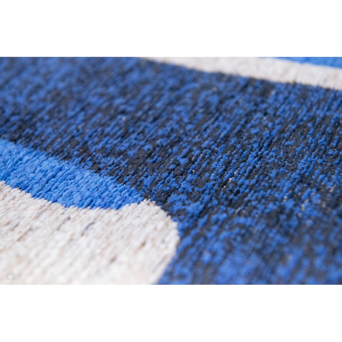 Louis De Poortere Craft Kuba 9336 Ultramarine Washable Polyester Flatweave Eco-Runner-Louis De Poortere-Rug Love - The Most Loved Rug Store