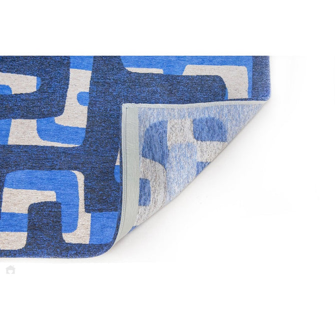 Louis De Poortere Craft Kuba 9336 Ultramarine Washable Polyester Flatweave Eco-Runner-Louis De Poortere-Rug Love - The Most Loved Rug Store
