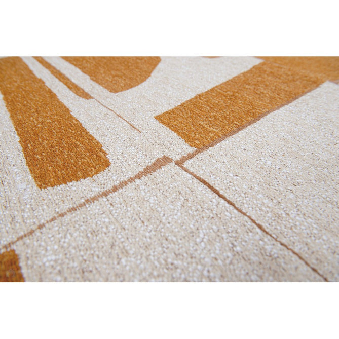 Louis De Poortere Craft Papercut 9367 Curry Washable Polyester Flatweave Eco-Runner-Louis De Poortere-Rug Love - The Most Loved Rug Store