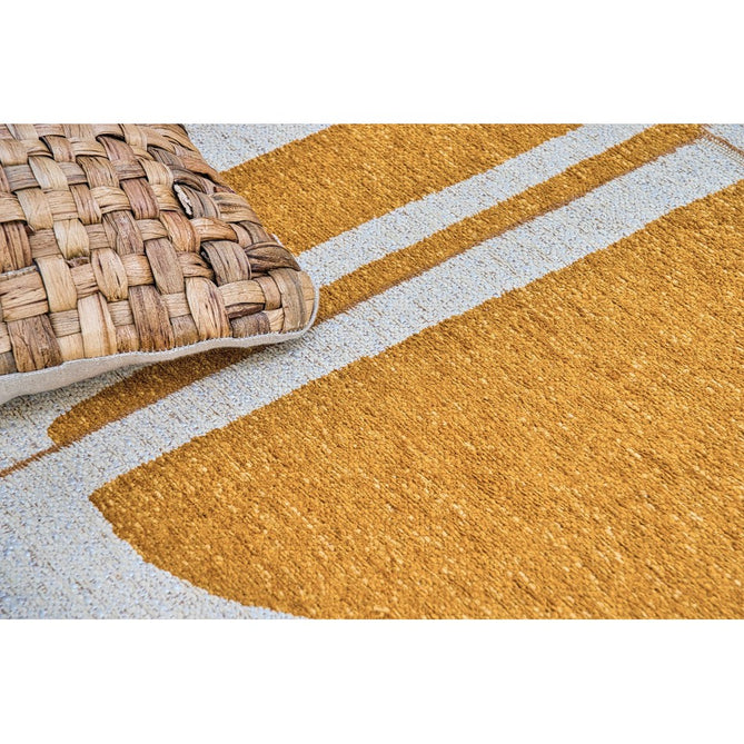 Louis De Poortere Craft Papercut 9367 Curry Washable Polyester Flatweave Eco-Runner-Louis De Poortere-Rug Love - The Most Loved Rug Store