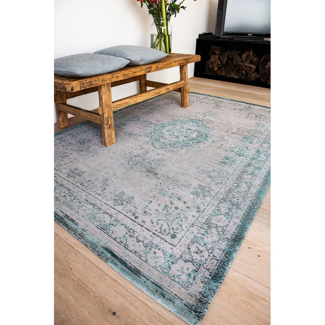 Louis De Poortere Fading World Medallion 8259 Jade Oyster Washable Polyester Flatweave Eco-Rug-Louis De Poortere-Rug Love - The Most Loved Rug Store