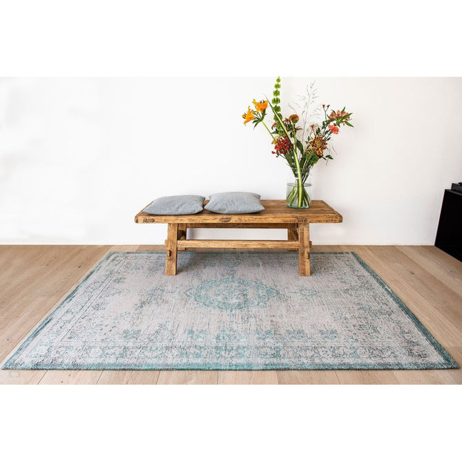 Louis De Poortere Fading World Medallion 8259 Jade Oyster Washable Polyester Flatweave Eco-Rug-Louis De Poortere-Rug Love - The Most Loved Rug Store