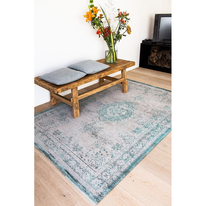 Louis De Poortere Fading World Medallion 8259 Jade Oyster Washable Polyester Flatweave Eco-Rug-Louis De Poortere-Rug Love - The Most Loved Rug Store