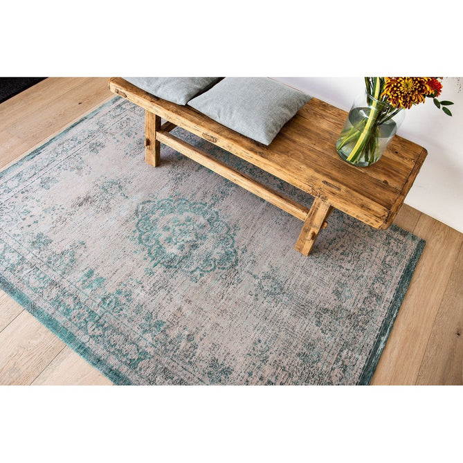 Louis De Poortere Fading World Medallion 8259 Jade Oyster Washable Polyester Flatweave Eco-Rug-Louis De Poortere-Rug Love - The Most Loved Rug Store