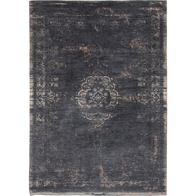 Louis De Poortere Fading World Medallion 8263 Mineral Black Washable Polyester Flatweave Eco-Rug-Louis De Poortere-Rug Love - The Most Loved Rug Store