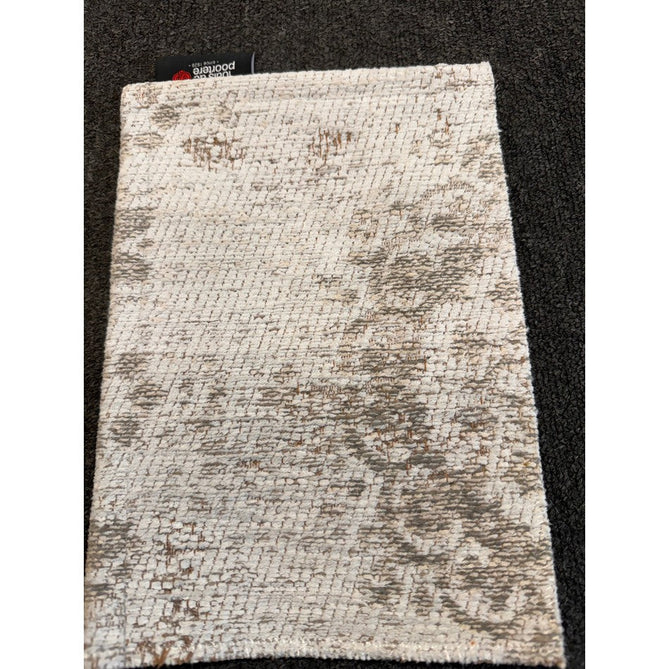 Louis De Poortere Fading World Medallion 8383 Salt & Pepper Washable Polyester Flatweave Soft Ivory/Warm Taupe/Charcoal Grey/Stone Beige Eco-Rug-Louis De Poortere-Rug Love - The Most Loved Rug Store