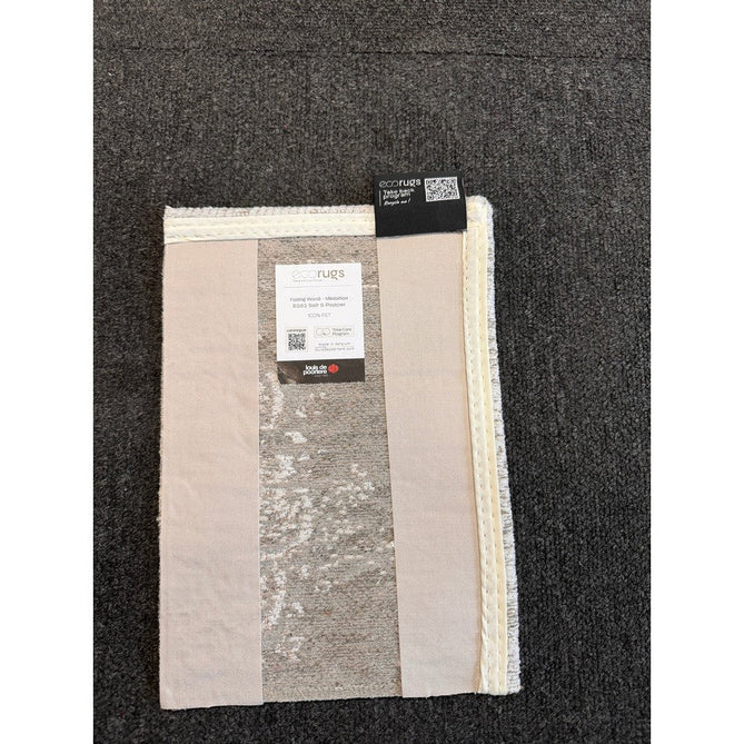 Louis De Poortere Fading World Medallion 8383 Salt & Pepper Washable Polyester Flatweave Soft Ivory/Warm Taupe/Charcoal Grey/Stone Beige Eco-Rug-Louis De Poortere-Rug Love - The Most Loved Rug Store