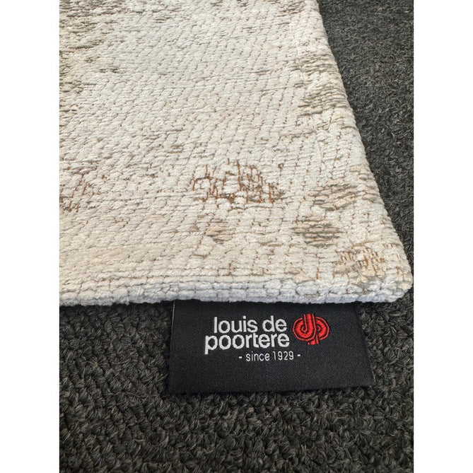 Louis De Poortere Fading World Medallion 8383 Salt & Pepper Washable Polyester Flatweave Soft Ivory/Warm Taupe/Charcoal Grey/Stone Beige Eco-Rug-Louis De Poortere-Rug Love - The Most Loved Rug Store