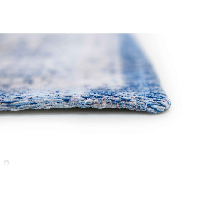 Louis De Poortere Fading World Medallion 9065 Grey Jeans Washable Polyester Flatweave Jeans Blue/Soft Grey/Faded Indigo/Ivory Eco-Rug-Louis De Poortere-Rug Love - The Most Loved Rug Store