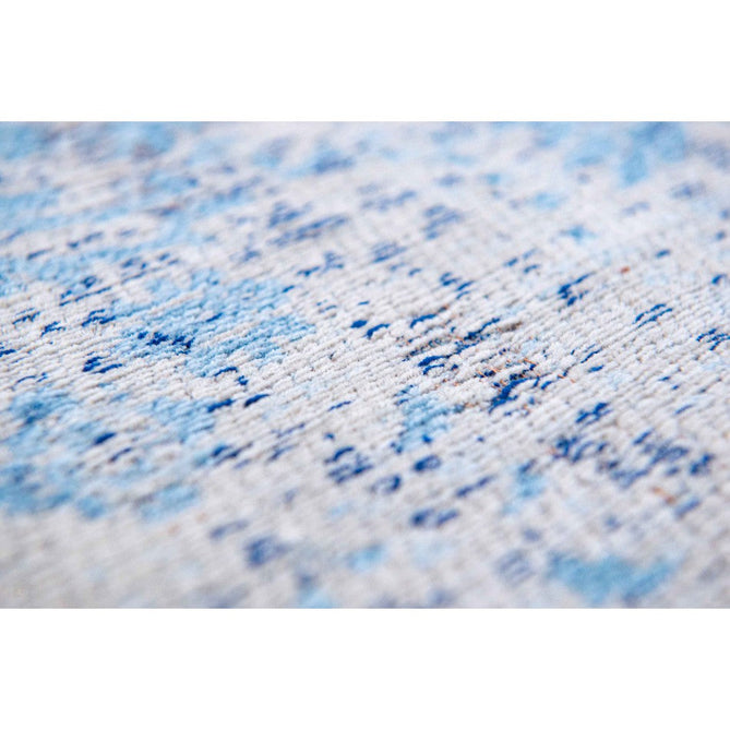 Louis De Poortere Fading World Medallion 9065 Grey Jeans Washable Polyester Flatweave Jeans Blue/Soft Grey/Faded Indigo/Ivory Eco-Rug-Louis De Poortere-Rug Love - The Most Loved Rug Store