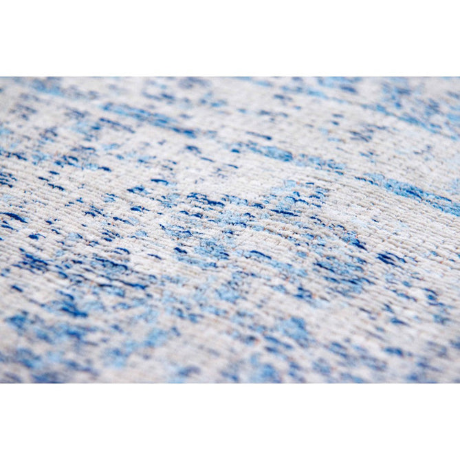 Louis De Poortere Fading World Medallion 9065 Grey Jeans Washable Polyester Flatweave Jeans Blue/Soft Grey/Faded Indigo/Ivory Eco-Rug-Louis De Poortere-Rug Love - The Most Loved Rug Store