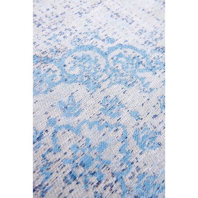 Louis De Poortere Fading World Medallion 9065 Grey Jeans Washable Polyester Flatweave Jeans Blue/Soft Grey/Faded Indigo/Ivory Eco-Rug-Louis De Poortere-Rug Love - The Most Loved Rug Store