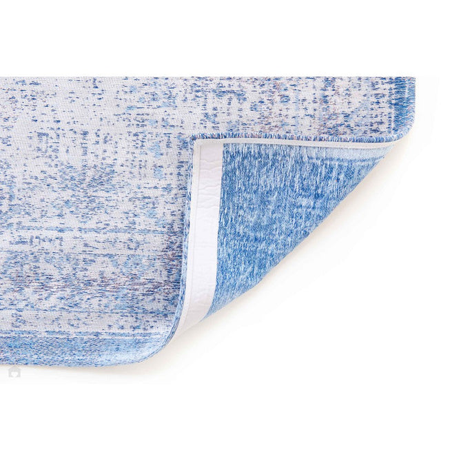Louis De Poortere Fading World Medallion 9065 Grey Jeans Washable Polyester Flatweave Jeans Blue/Soft Grey/Faded Indigo/Ivory Eco-Rug-Louis De Poortere-Rug Love - The Most Loved Rug Store