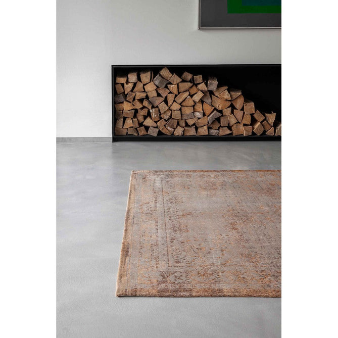 Louis De Poortere Fading World Medallion 9067 Salmon Washable Polyester Flatweave Salmon Rose/Antique Cream/Burnished Copper/Soft Sand Beige Eco-Rug-Louis De Poortere-Rug Love - The Most Loved Rug Store