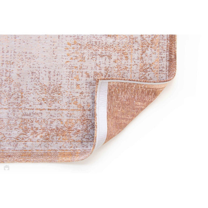 Louis De Poortere Fading World Medallion 9067 Salmon Washable Polyester Flatweave Salmon Rose/Antique Cream/Burnished Copper/Soft Sand Beige Eco-Rug-Louis De Poortere-Rug Love - The Most Loved Rug Store