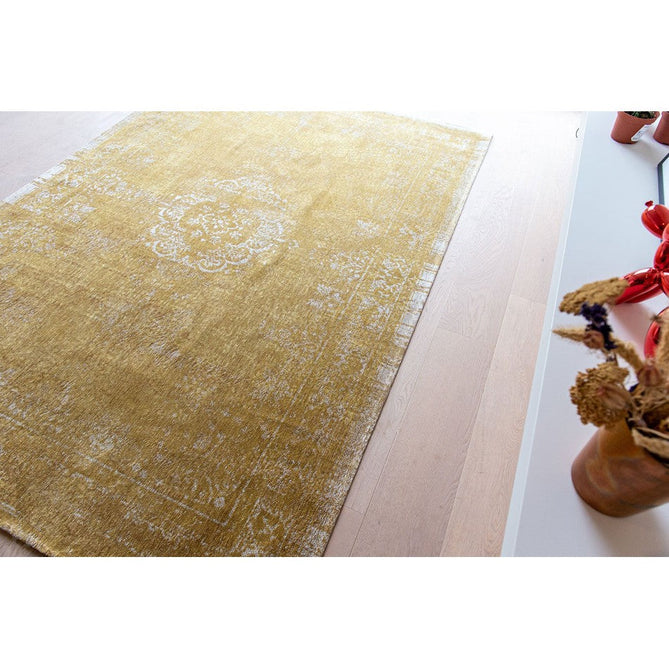 Louis De Poortere Fading World Medallion 9145 Spring Moss Washable Polyester Flatweave Spring Moss Gold/Antique White/Soft Ochre/Muted Sand Beige Eco-Rug-Louis De Poortere-Rug Love - The Most Loved Rug Store