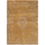 Louis De Poortere Fading World Medallion 9145 Spring Moss Washable Polyester Flatweave Spring Moss Gold/Antique White/Soft Ochre/Muted Sand Beige Eco-Rug