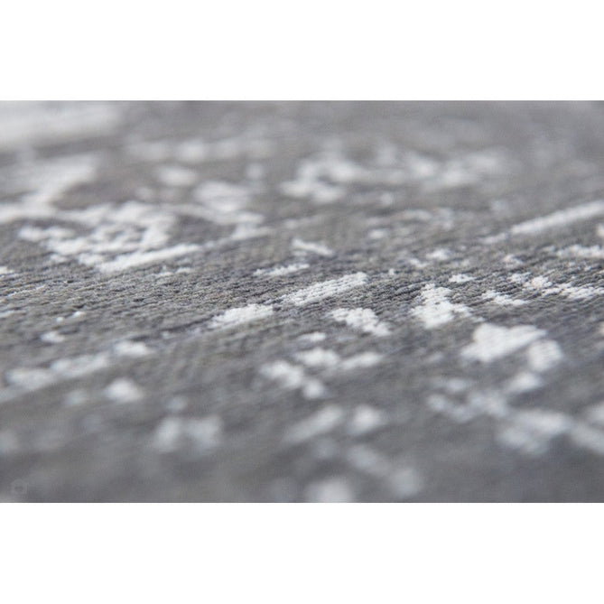 Louis De Poortere Fading World Medallion 9148 Stone Washable Polyester Flatweave Charcoal Grey/Stone Grey/Ash Silver/Slate Taupe Eco-Rug-Louis De Poortere-Rug Love - The Most Loved Rug Store