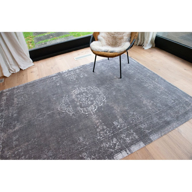 Louis De Poortere Fading World Medallion 9148 Stone Washable Polyester Flatweave Charcoal Grey/Stone Grey/Ash Silver/Slate Taupe Eco-Rug-Louis De Poortere-Rug Love - The Most Loved Rug Store