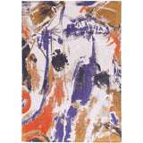 Louis De Poortere Gallery Fresque 9342 Purple Game Washable Polyester Flatweave Eco-Rug