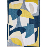 Louis De Poortere Gallery Shapes 9369 Duck Song Washable Polyester Flatweave Eco-Rug