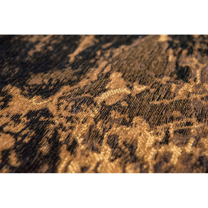 Louis De Poortere Mad Men Cracks 8618 Deep Mine Washable Polyester Flatweave Golden Ochre/Burnt Amber/Charcoal Black/Earthy Brown Eco-Rug-Louis De Poortere-Rug Love - The Most Loved Rug Store