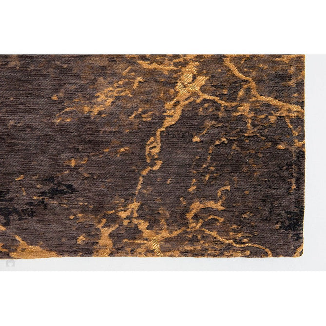 Louis De Poortere Mad Men Cracks 8618 Deep Mine Washable Polyester Flatweave Golden Ochre/Burnt Amber/Charcoal Black/Earthy Brown Eco-Rug-Louis De Poortere-Rug Love - The Most Loved Rug Store