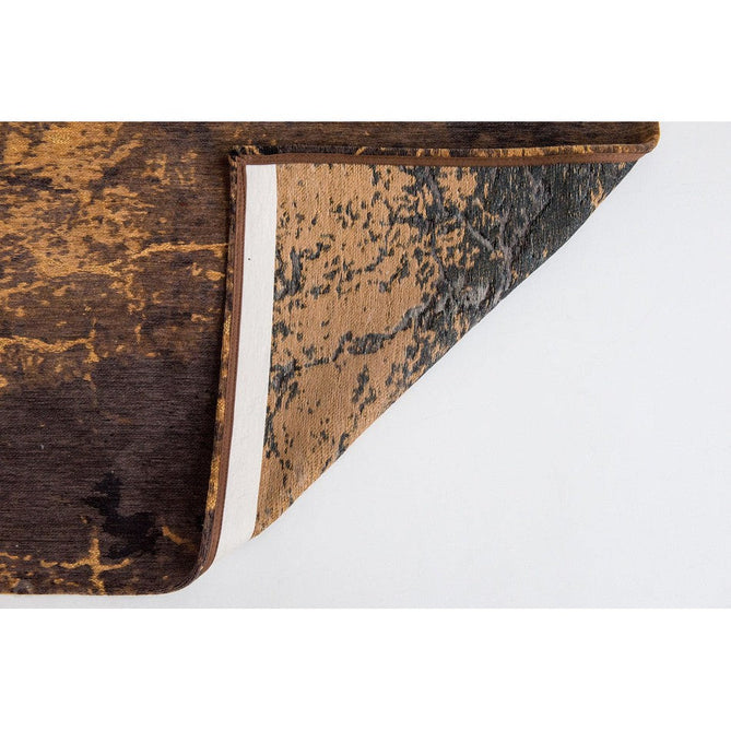 Louis De Poortere Mad Men Cracks 8618 Deep Mine Washable Polyester Flatweave Golden Ochre/Burnt Amber/Charcoal Black/Earthy Brown Eco-Rug-Louis De Poortere-Rug Love - The Most Loved Rug Store